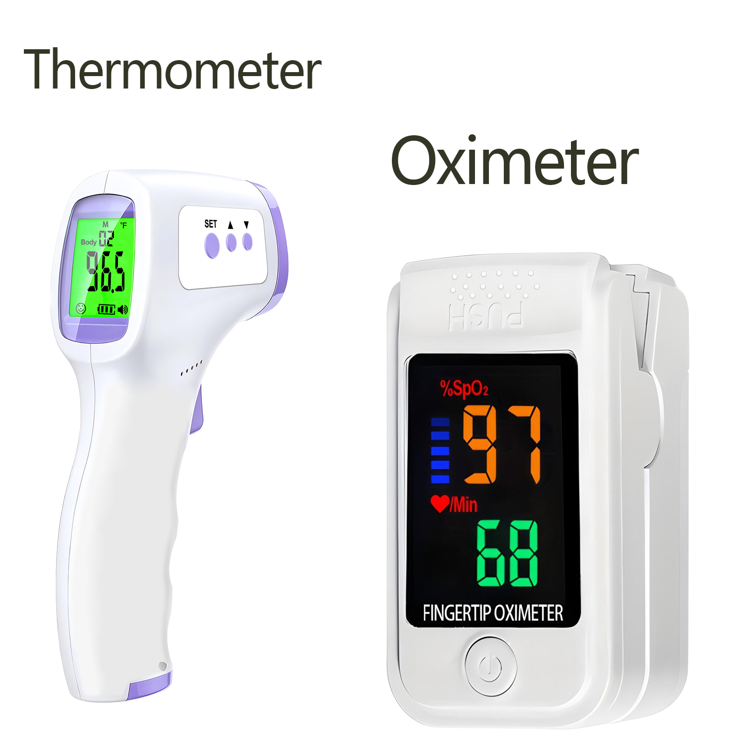 Pulse Oximeter - Бесконтактный цифровой инфракрасный электронный термометр для