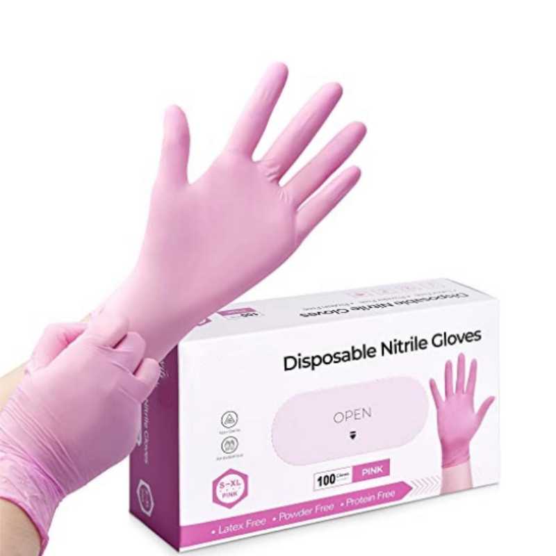 Disposable Gloves Nitrile - Розовые нитриловые одноразовые перчатки для уборки