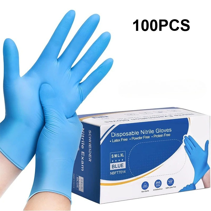 Disposable Gloves Nitrile - 100 шт. синих нитриловых одноразовых перчаток