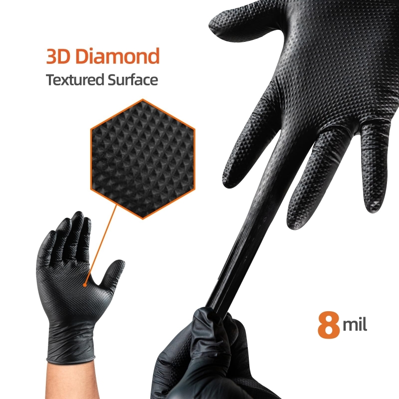 Прочные черные нитриловые перч – обзор и цена Disposable Gloves Nitrile
