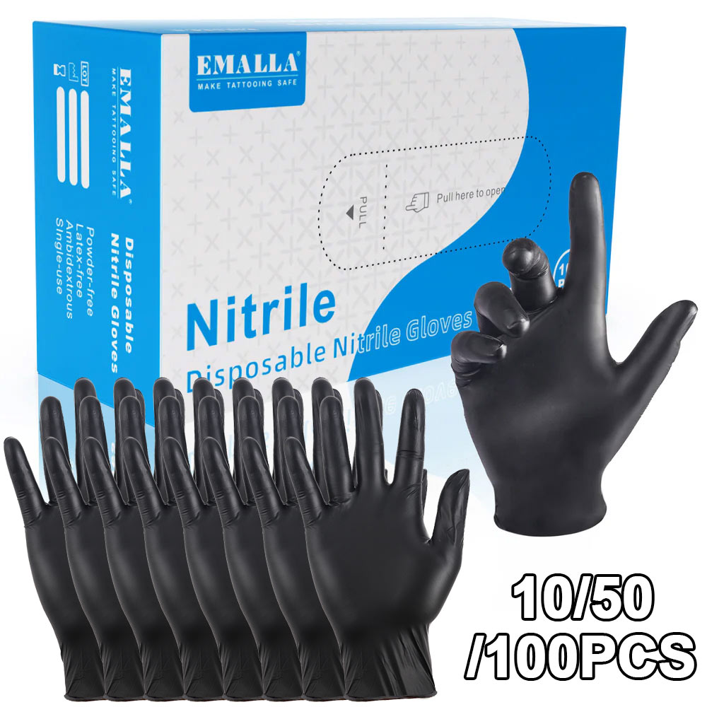100/50/10 шт. одноразовые нитр – обзор и цена Disposable Gloves Nitrile
