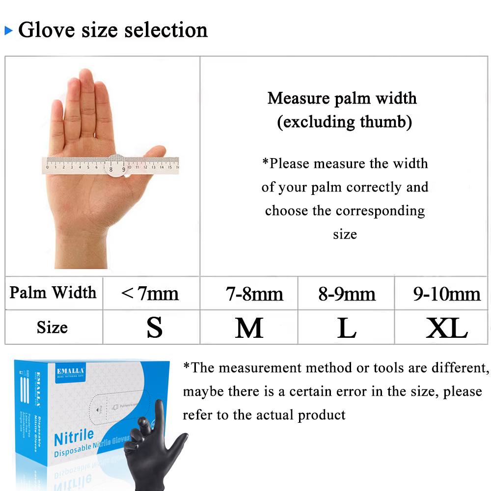 100/50/10 шт. одноразовые нитр – обзор и цена Disposable Gloves Nitrile