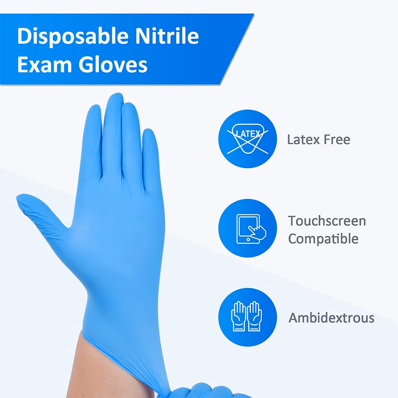 100 шт. синих нитриловых однор – обзор и цена Disposable Gloves Nitrile