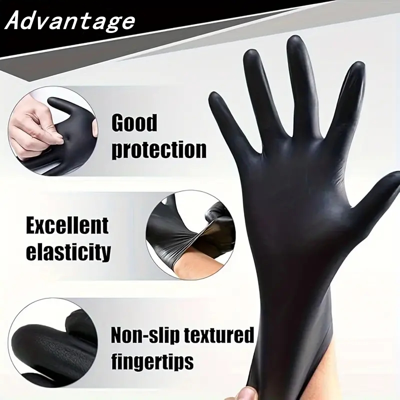 20 шт. черные одноразовые нитр – обзор и цена Disposable Gloves Nitrile