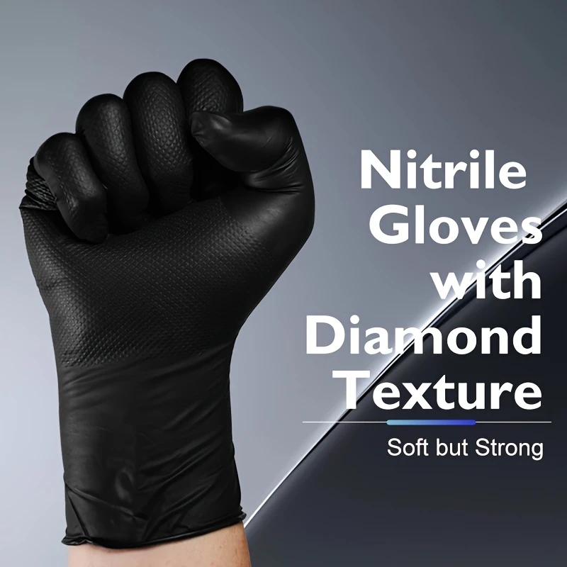 Черные сверхмощные нитриловые  – обзор и цена Disposable Gloves Nitrile