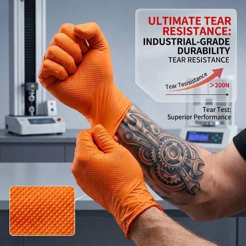 Прочные оранжевые нитриловые п – обзор и цена Disposable Gloves Nitrile