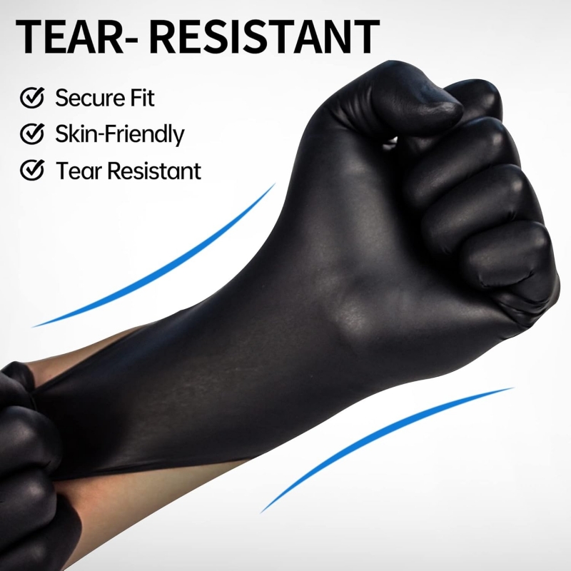 100 шт. черных нитриловых перч – обзор и цена Disposable Gloves Nitrile